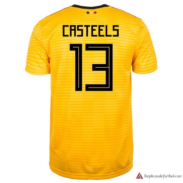 Camiseta Seleccion Belgica Segunda equipación Casteels 2018 Amarillo